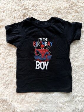 Spider-Man Birthday Boy Shirt 4T - Worn Once - $20 Retail